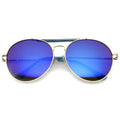 Oversize Retro Modern Round Aviator Sunglasses A758