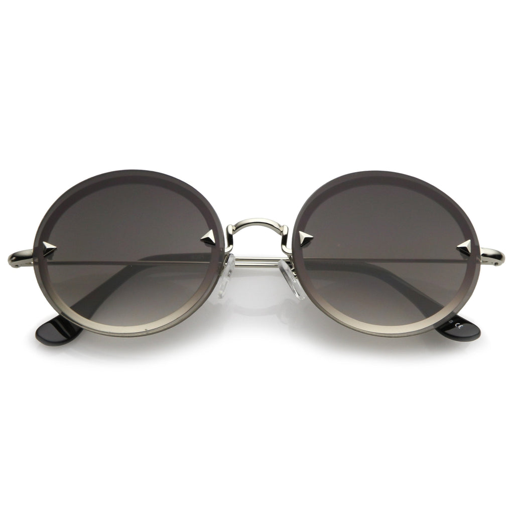 Retro Modern Round Rimless Floating Lens Sunglasses A902