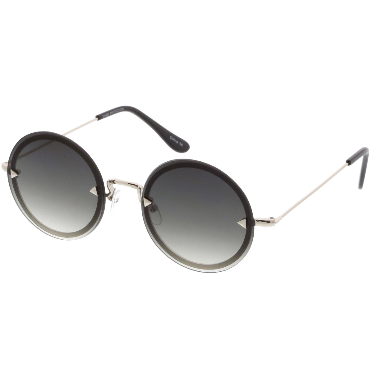 Retro Modern Round Rimless Floating Lens Sunglasses A902