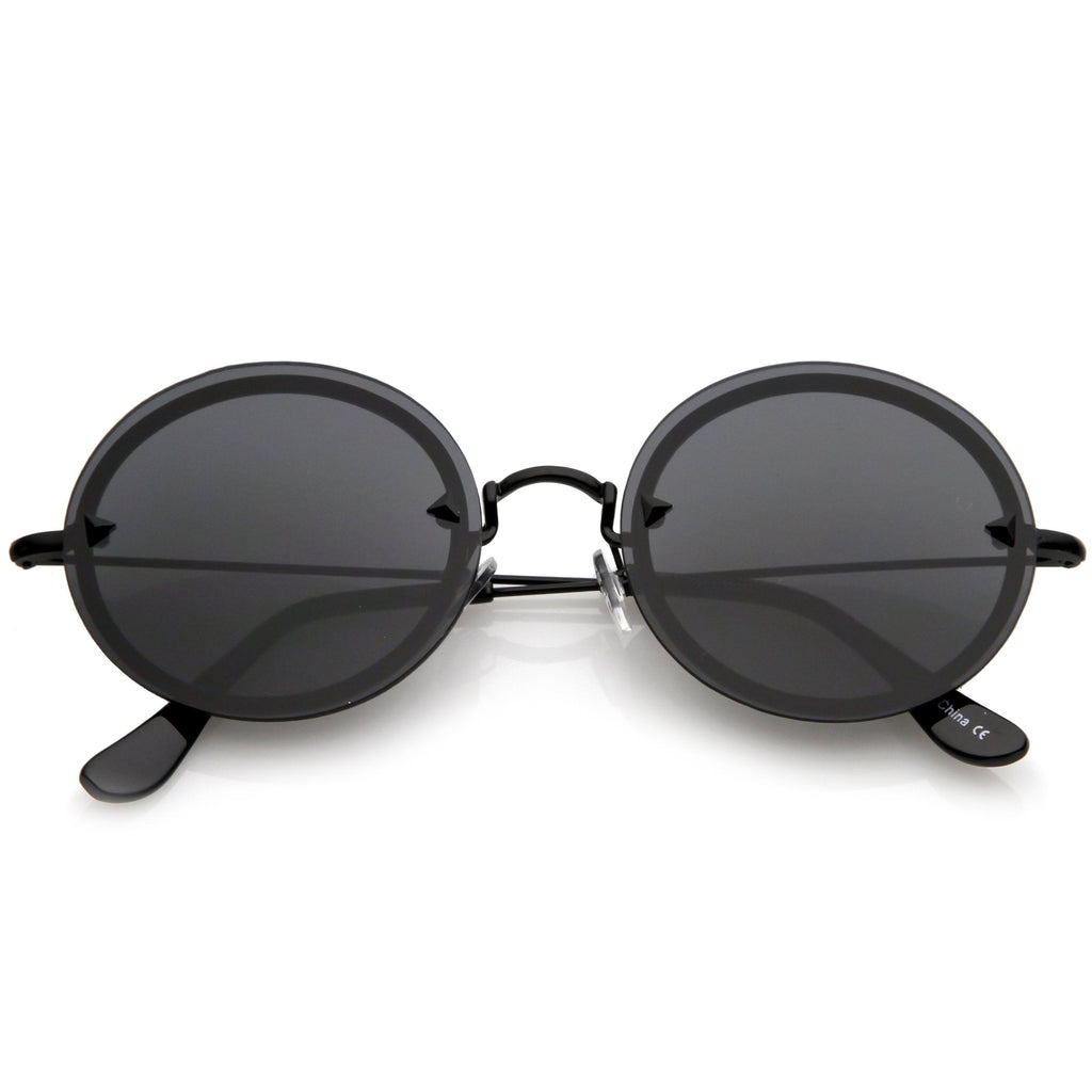 Retro Modern Round Rimless Floating Lens Sunglasses A902