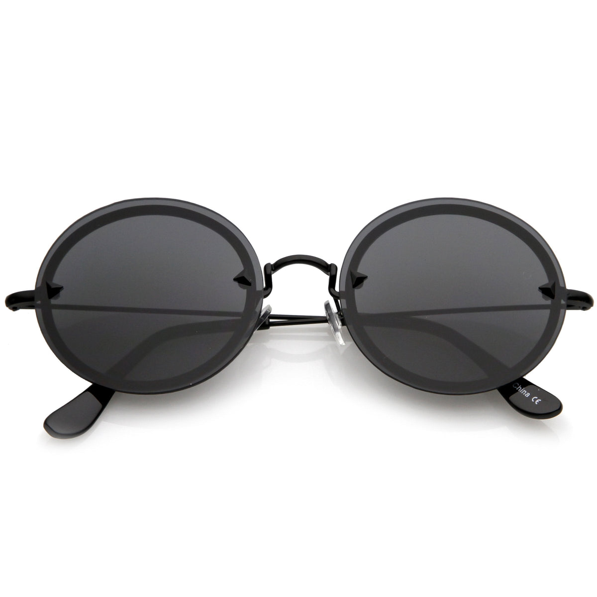 Retro Modern Round Rimless Floating Lens Sunglasses A902