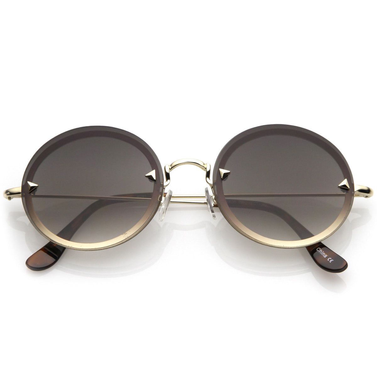 Retro Modern Round Rimless Floating Lens Sunglasses A902