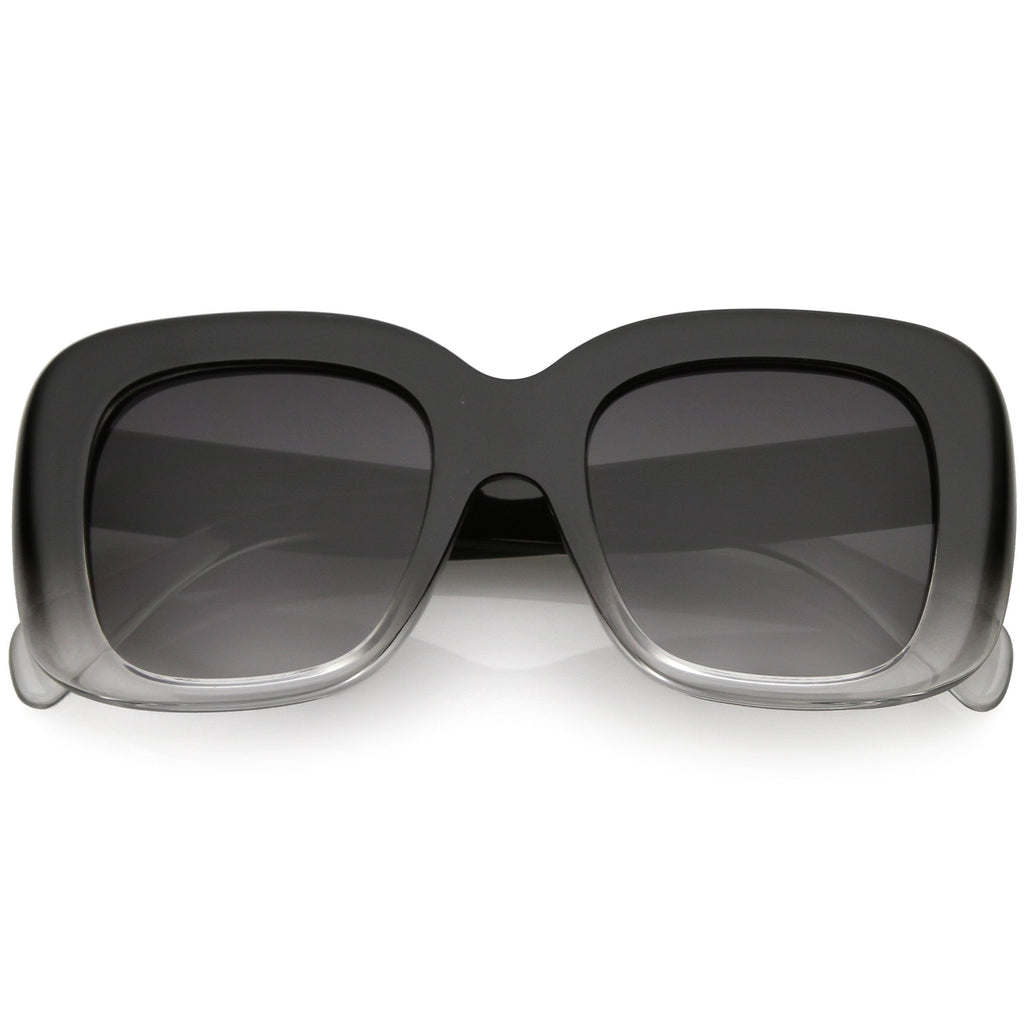Women's Oversize Retro Square Thick Frame Sunglasses C552