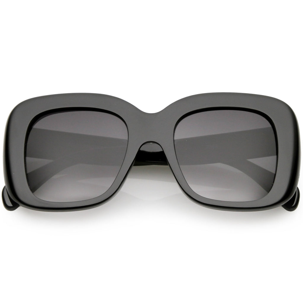 Women's Oversize Retro Square Thick Frame Sunglasses C552