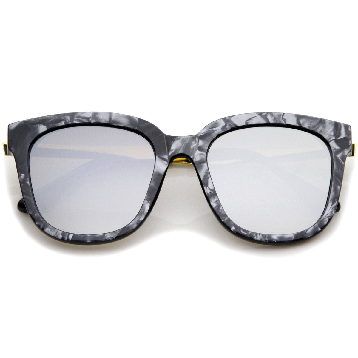 Women's Modern Marble Flat Mirror Lens Sunglasses A645