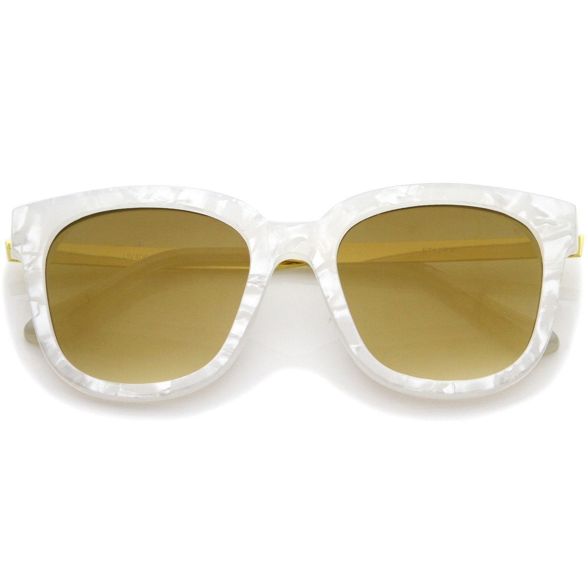 Women's Modern Marble Flat Mirror Lens Sunglasses A645