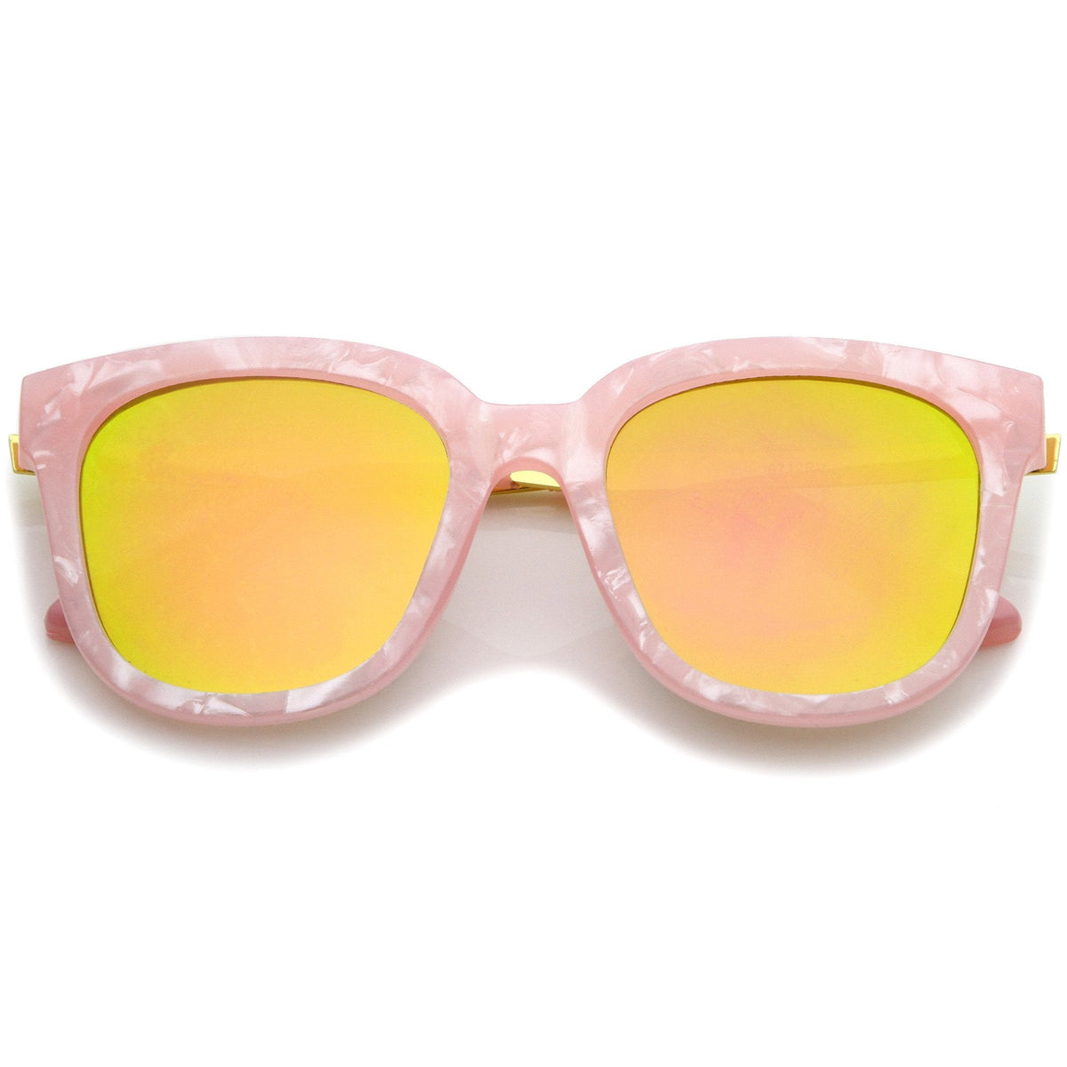 Women's Modern Marble Flat Mirror Lens Sunglasses A645
