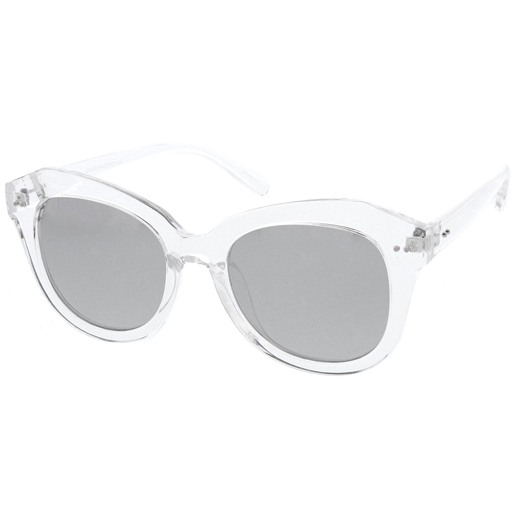 Oversize Women's Cat Eye Mirrored Lens Sunglasses A916