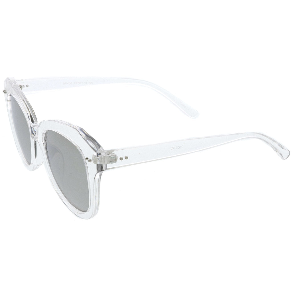 Oversize Women's Cat Eye Mirrored Lens Sunglasses A916