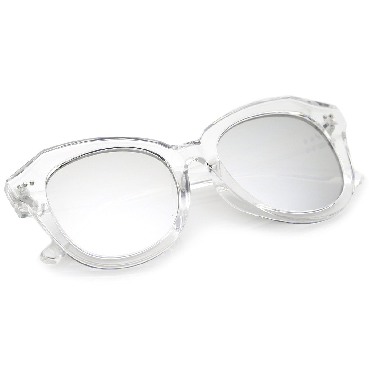 Oversize Women's Cat Eye Mirrored Lens Sunglasses A916