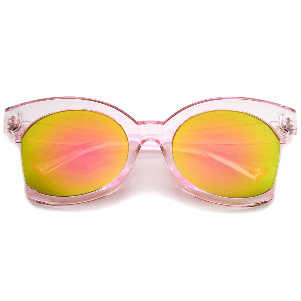 Women's Oversize Side Cut Transparent Sunglasses A492