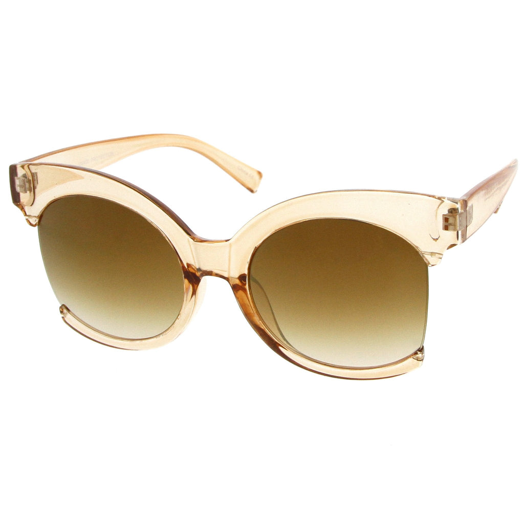 Women's Oversize Side Cut Transparent Sunglasses A492