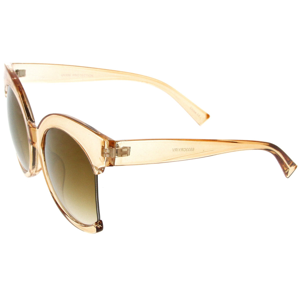 Women's Oversize Side Cut Transparent Sunglasses A492