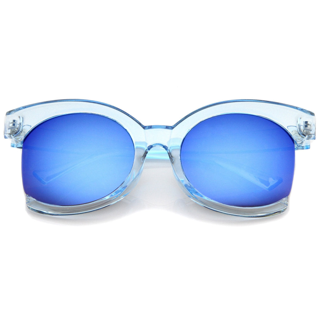 Women's Oversize Side Cut Transparent Sunglasses A492