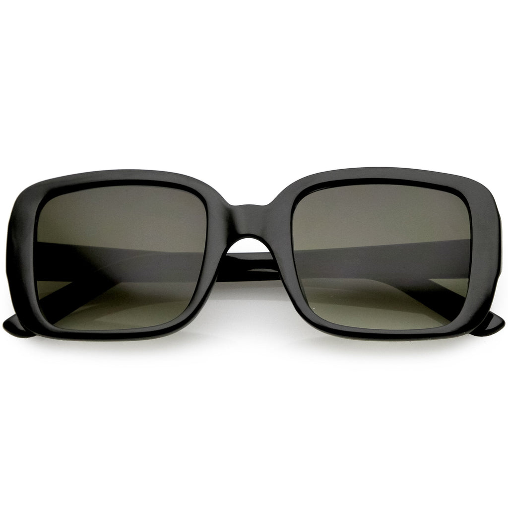 Women's Retro Modern Square Flat Lens Sunglasses C605