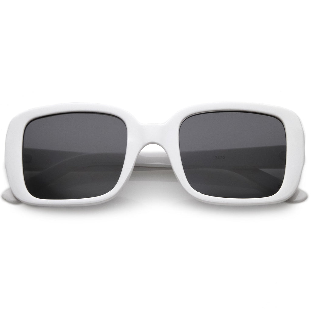 Women's Retro Modern Square Flat Lens Sunglasses C605