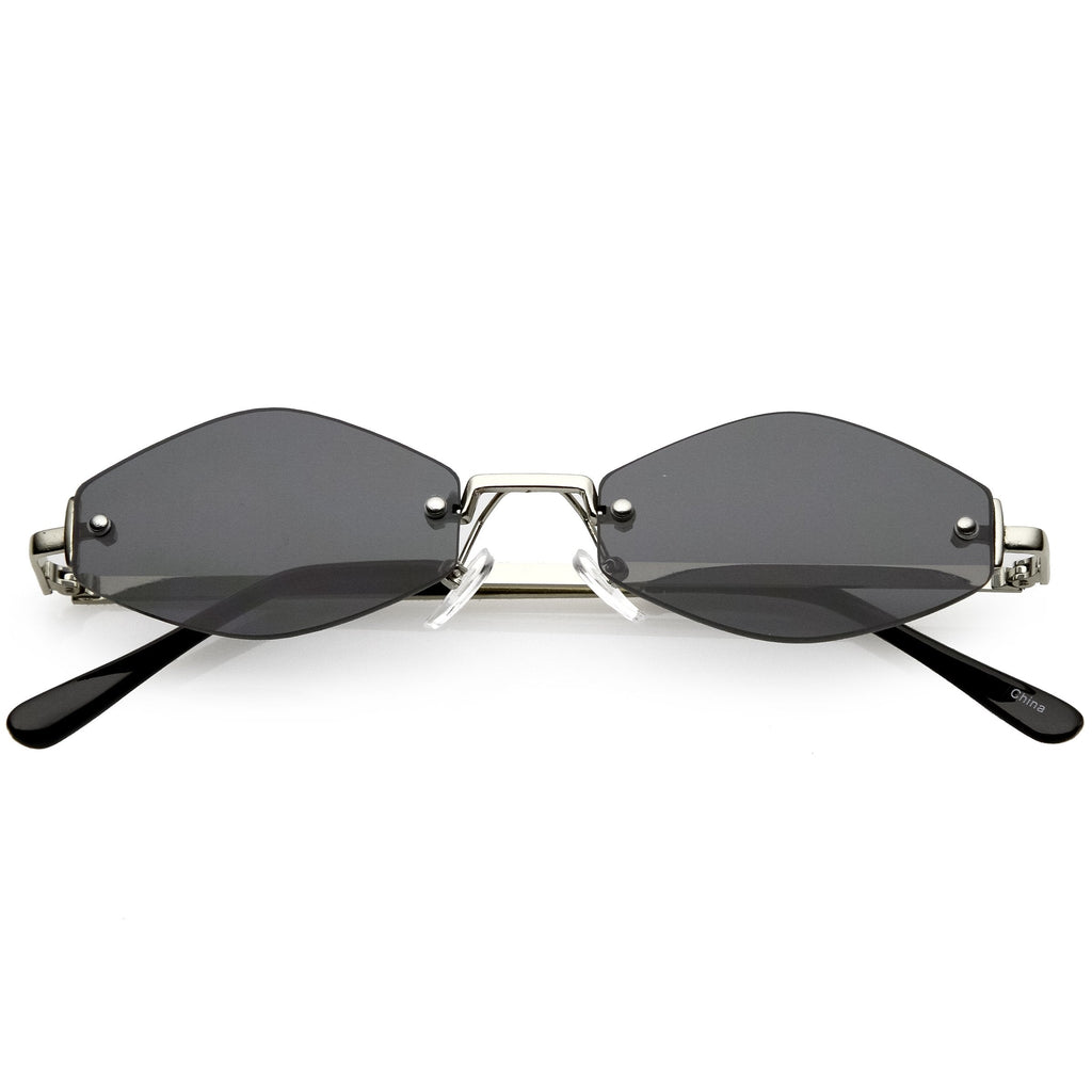Retro 1990's Small Geometric Hexagon Sunglasses C593