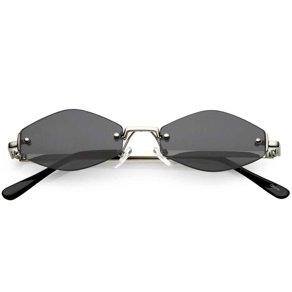 Retro 1990's Small Geometric Hexagon Sunglasses C593