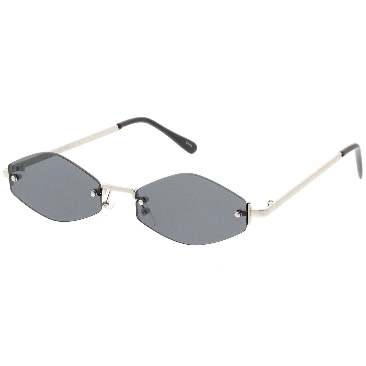 Retro 1990's Small Geometric Hexagon Sunglasses C593