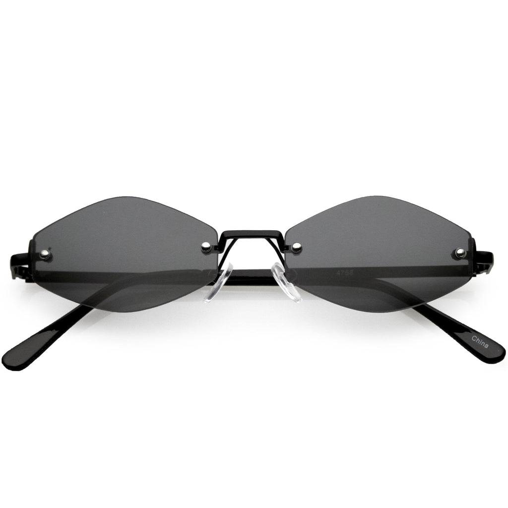 Retro 1990's Small Geometric Hexagon Sunglasses C593