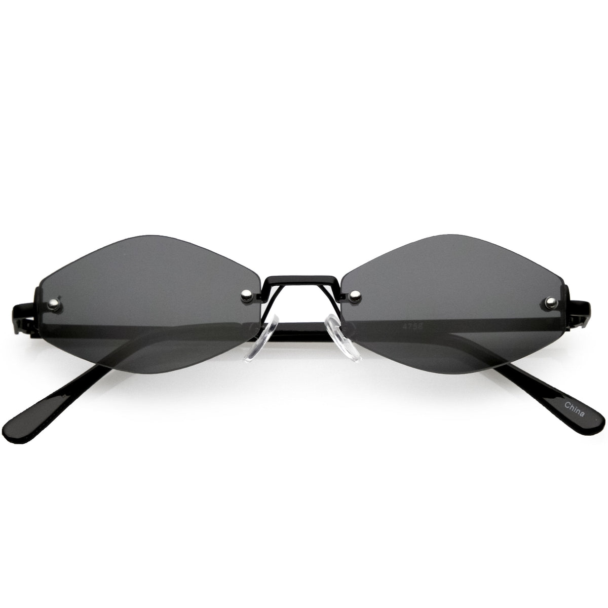 Retro 1990's Small Geometric Hexagon Sunglasses C593