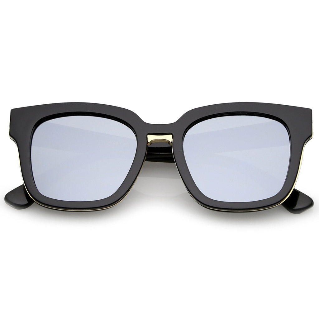 Modern Mirrored Flat Lens Multi Layer Sunglasses A648