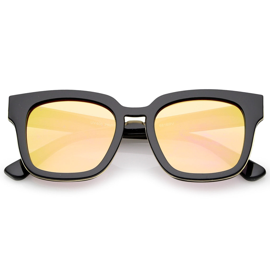 Modern Mirrored Flat Lens Multi Layer Sunglasses A648