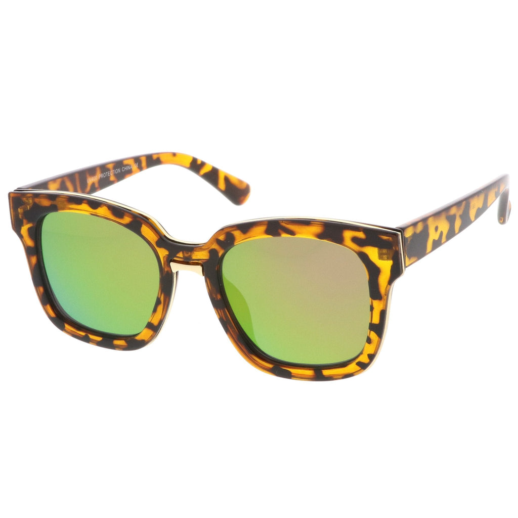 Modern Mirrored Flat Lens Multi Layer Sunglasses A648