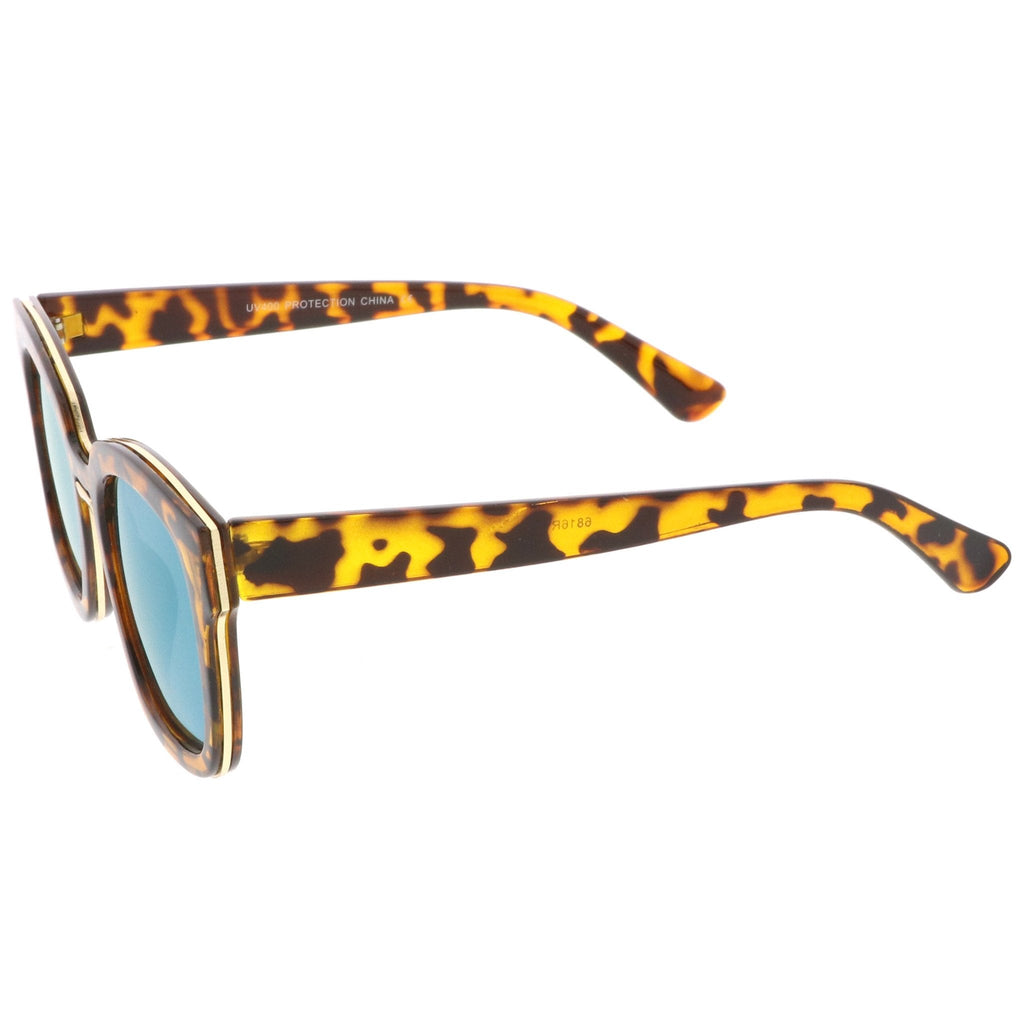 Modern Mirrored Flat Lens Multi Layer Sunglasses A648