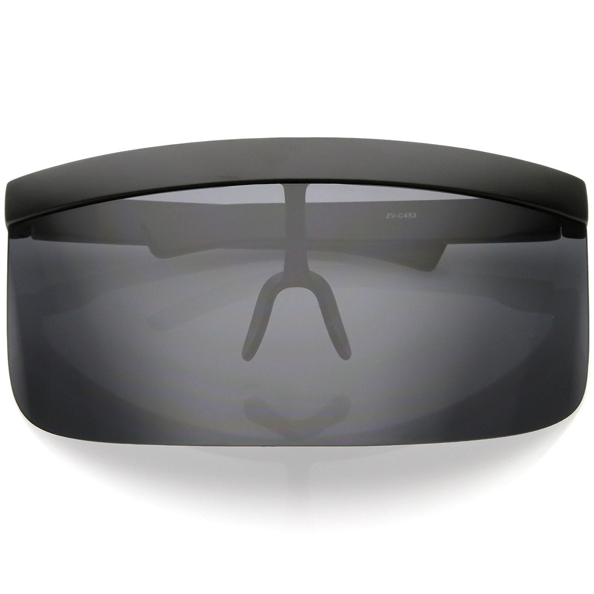 Retro Modern Oversize Novelty Mirrored Lens Shield Visor C453