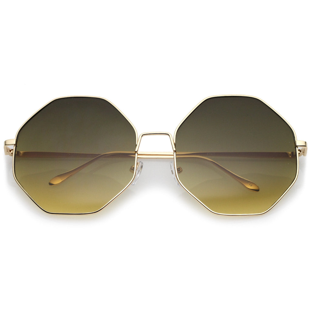 Oversize Women's Retro Hexagon Shape Sunglasses A654