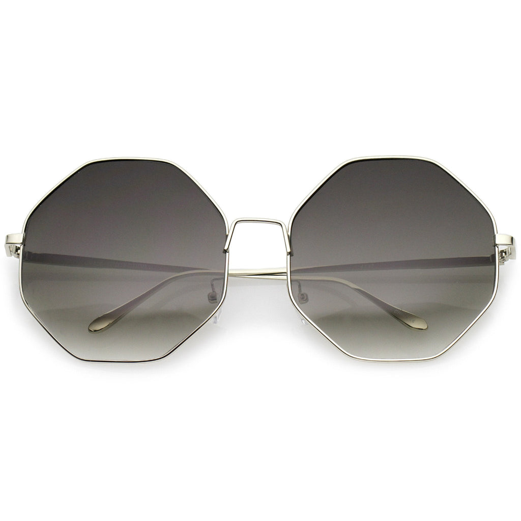Oversize Women's Retro Hexagon Shape Sunglasses A654