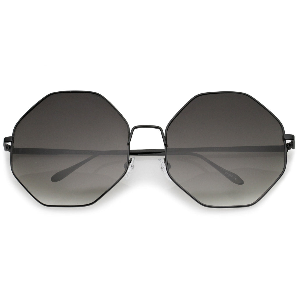 Oversize Women's Retro Hexagon Shape Sunglasses A654