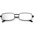 Retro Unisex Small Rectangle Mirrored Flat Lens Sunglasses C597