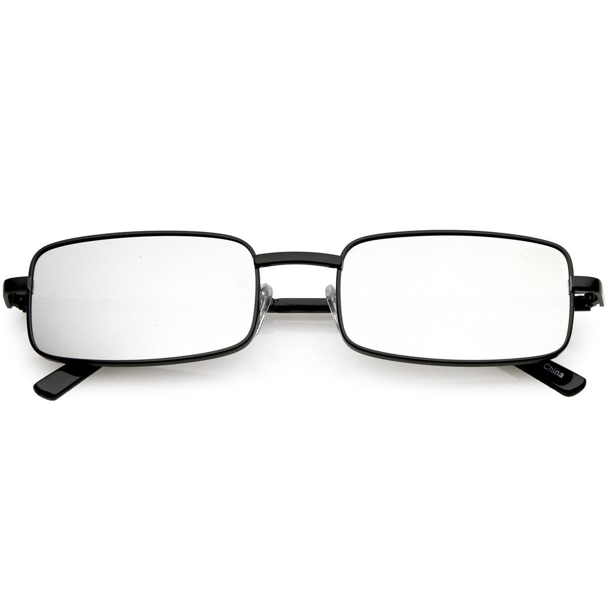 Retro Unisex Small Rectangle Mirrored Flat Lens Sunglasses C597