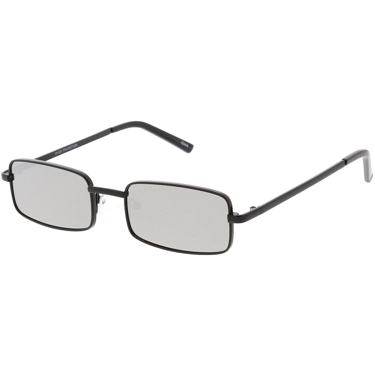 Retro Unisex Small Rectangle Mirrored Flat Lens Sunglasses C597