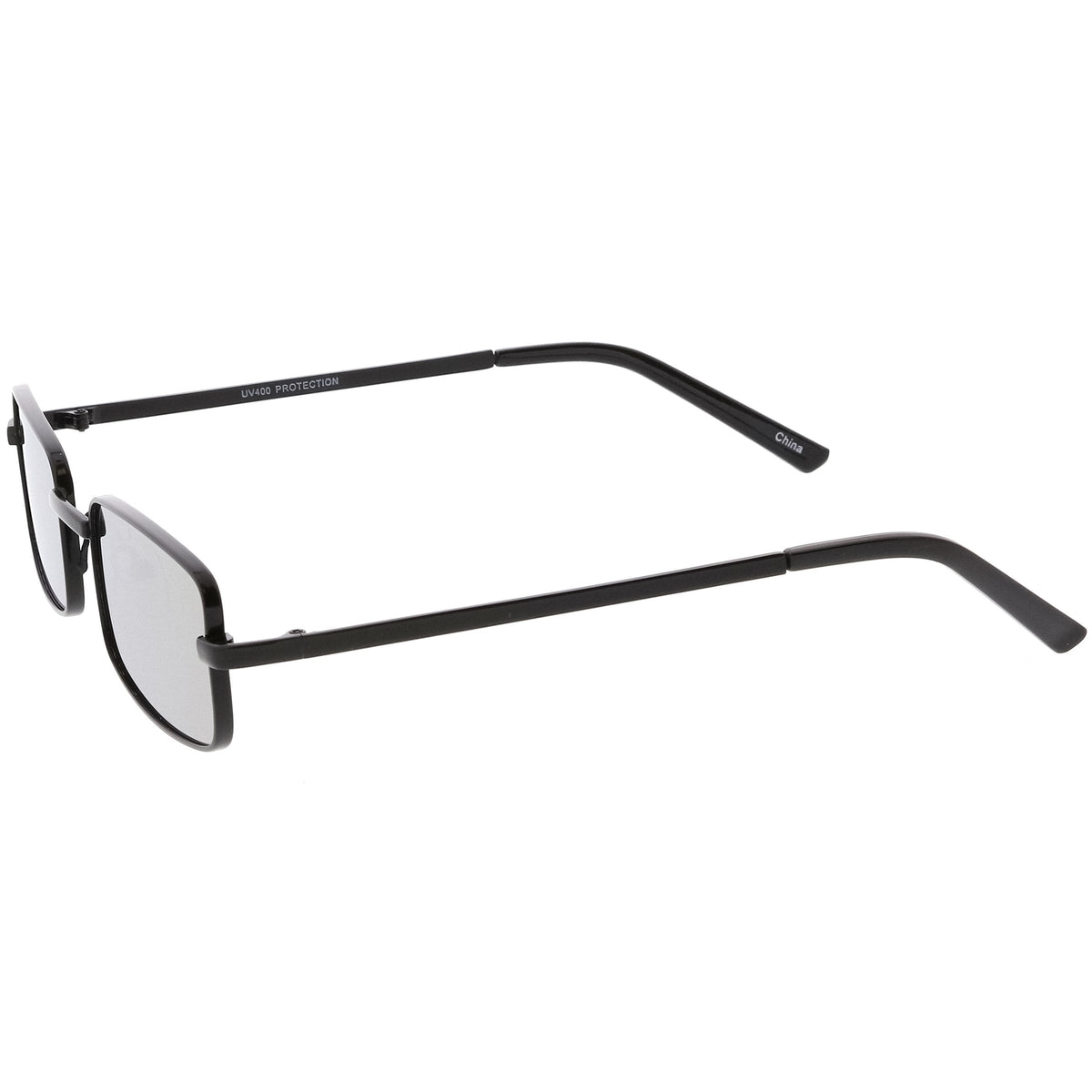 Retro Unisex Small Rectangle Mirrored Flat Lens Sunglasses C597