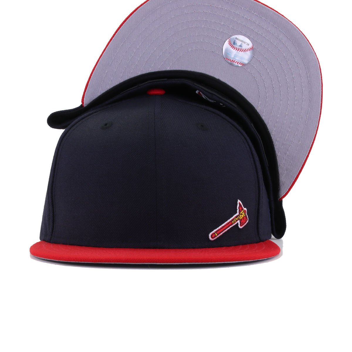 Atlanta Braves Navy Scarlet Flawless Tomahawk New Era 59Fifty Fitted