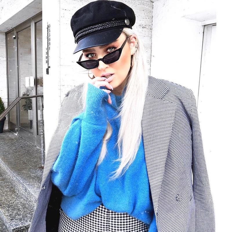 Women's 90's Thin Retro Pointed Cat Eye Sunglasses C571