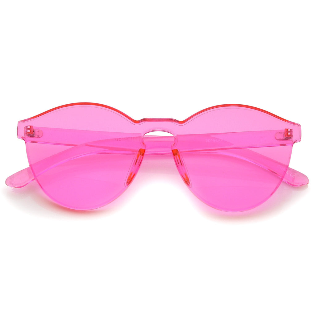 Mono Block Rimless PC Color Tone Lens Sunglasses
