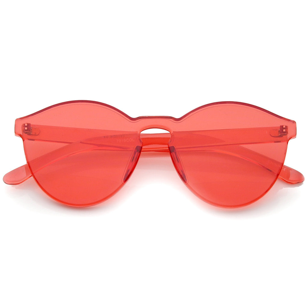 Mono Block Rimless PC Color Tone Lens Sunglasses