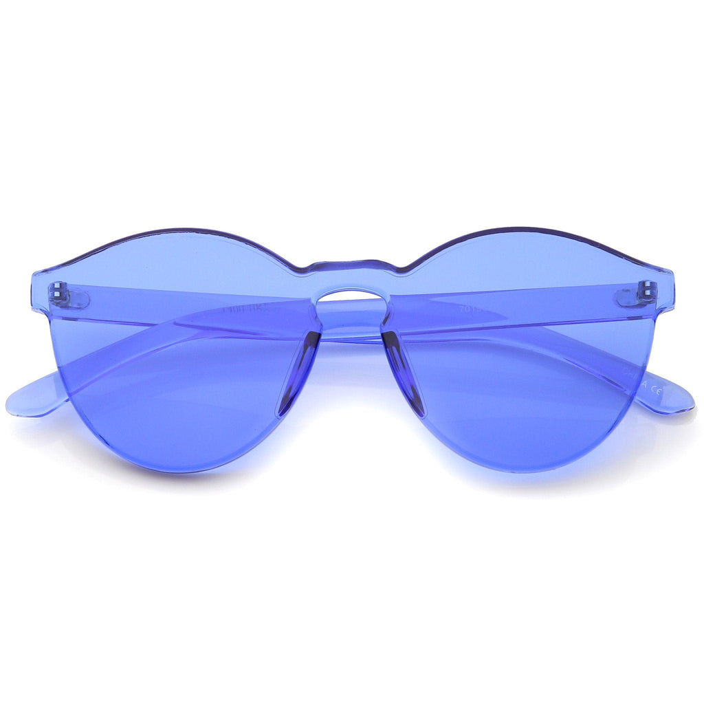 Mono Block Rimless PC Color Tone Lens Sunglasses