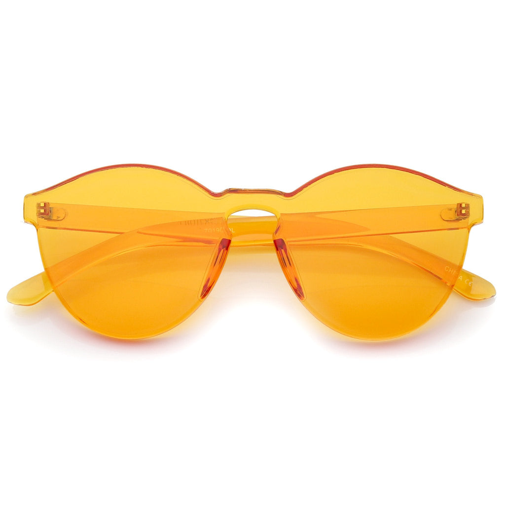 Mono Block Rimless PC Color Tone Lens Sunglasses