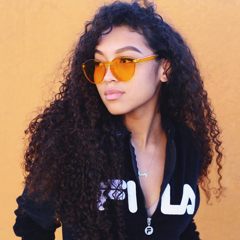 Mono Block Rimless PC Color Tone Lens Sunglasses