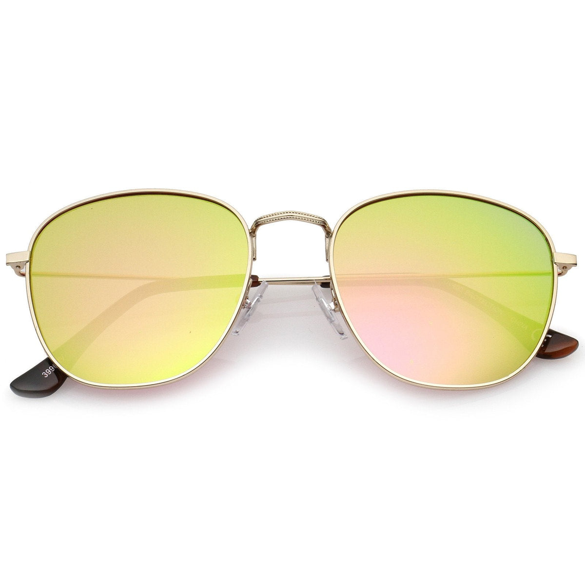Modern Slim Mirrored Flat Lens Square Sunglasses A765