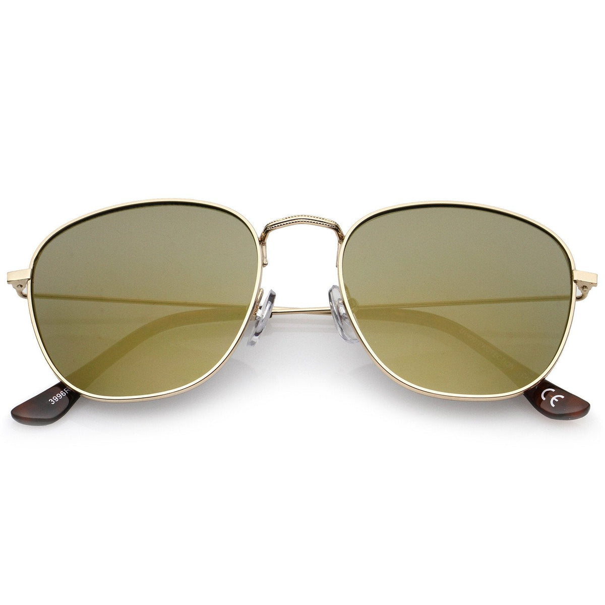 Modern Slim Mirrored Flat Lens Square Sunglasses A765