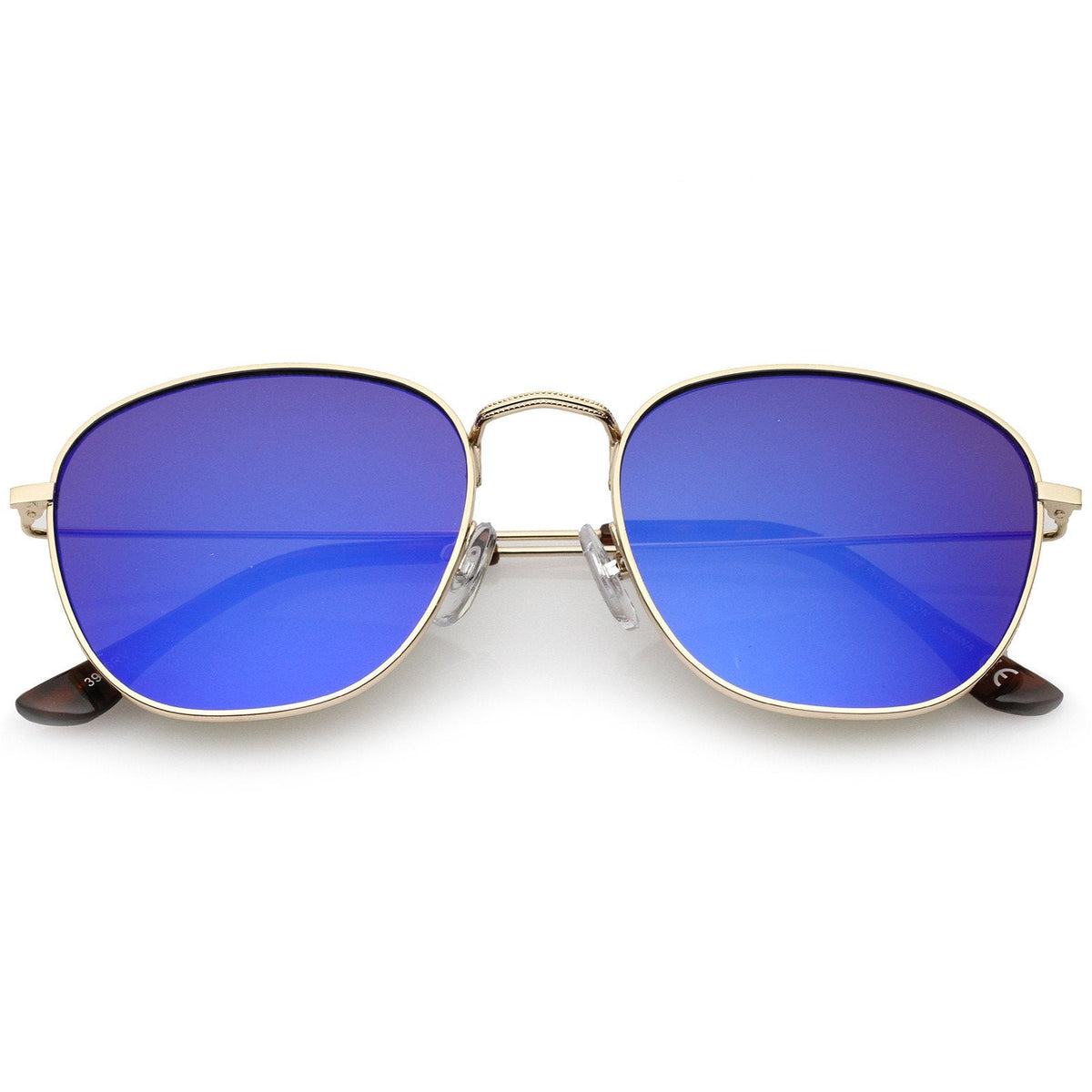 Modern Slim Mirrored Flat Lens Square Sunglasses A765