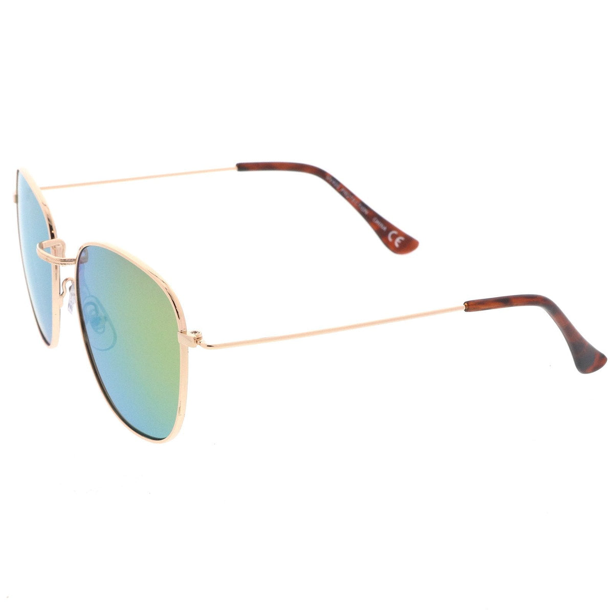 Modern Slim Mirrored Flat Lens Square Sunglasses A765