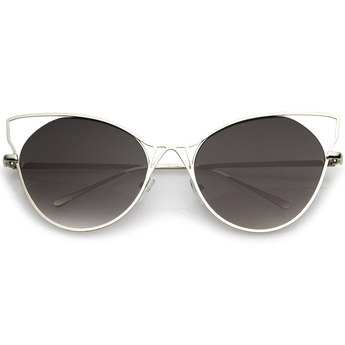 Women's Oversize Laser Cut Round Cat Eye Sunglasses A934