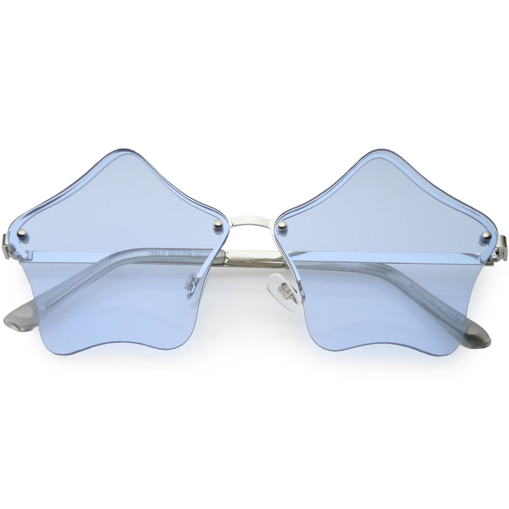 Women's Novelty Cute Twin Stars Color Tone Sunglasses Glasses C631